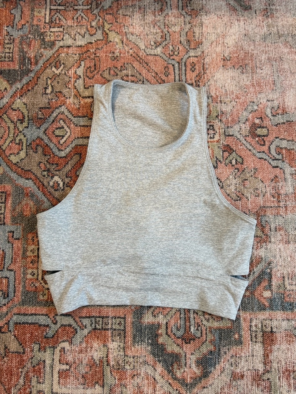 Outdoor Voices Gray Sleeveless Crop Tank